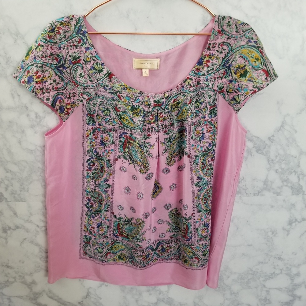 Moulinette Soeurs Lavender Silk Blouse
